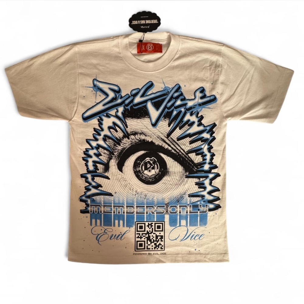EVIL VICE Member Only “RED TAG” Scannable T Shirt Size S
